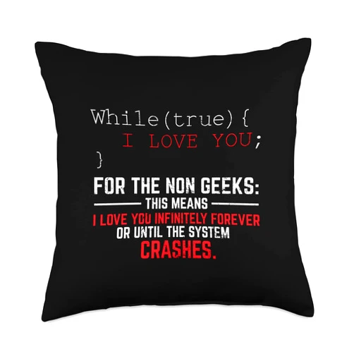 ABCComputer Software Engineer Apparel Funny Geek Lover Software Engineer Programmer Developer Throw Pillow, 18x18, Multicolor