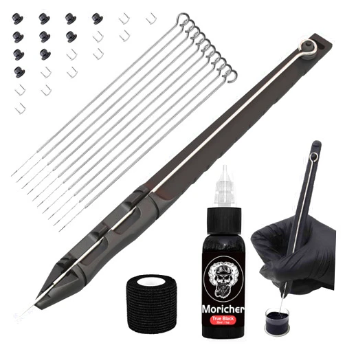 Moricher Hand Poke a Stick Tattoo Kit with ink DIY tattoo practice kit with tattoo needle for beginners complete tattoo kit maquina para tatuar