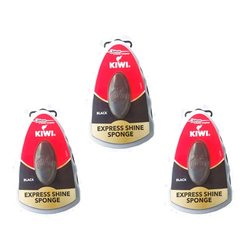 KIWI Express Shoe Shine Sponge, Black and neutral 0.2 fl oz (Black 3)