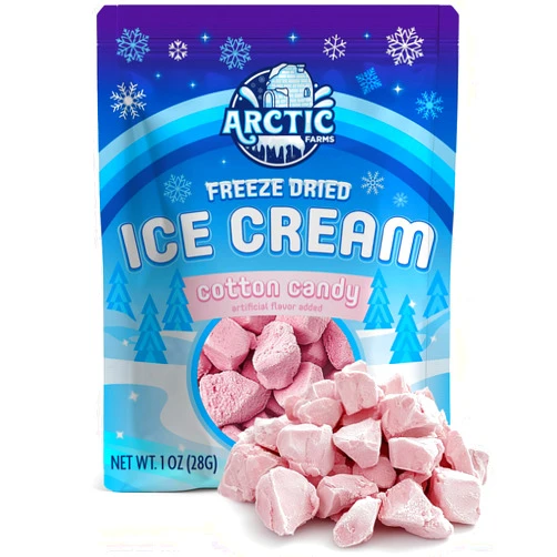 Arctic Farms Freeze Dried Ice Cream that Does Not Melt (Cotton Candy - Pink)