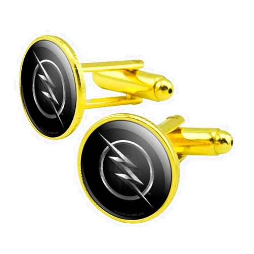 GRAPHICS & MORE The Flash TV Series Zoom Logo Round Cufflink Set Gold Color