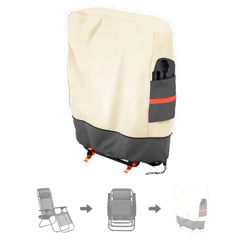 SOKINGCOVER Zero Gravity Chair Covers - Outdoor Folding Chair Cover, Waterproof Folding Recliner Chair Cover Folding Lawn Chair Cover Outdoor Folding Chair Covers Waterproof and UV Resistan (1PC)