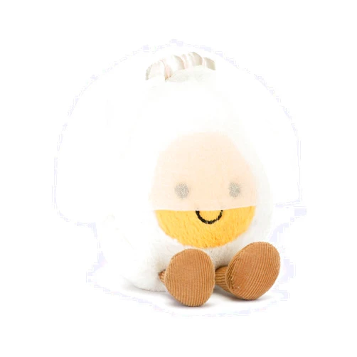 Jellycat Amuseables Boiled Egg Bride Stuffed Toy, 5.5 inches - Food Plush - Fun Wedding & Engagement Gift