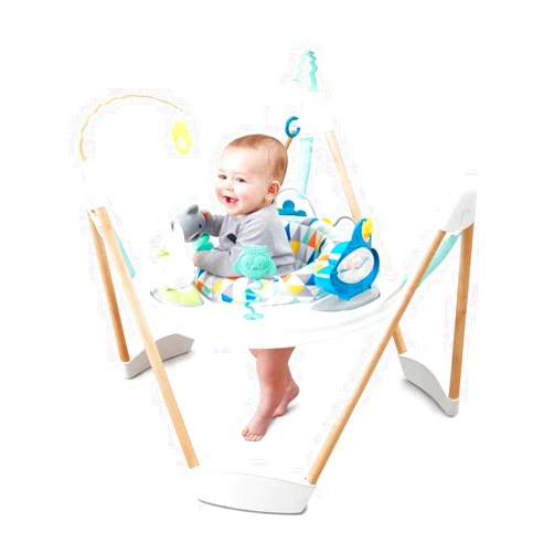Evenflo Exersaucer Wood Frame Jumper, Woodland Wonder