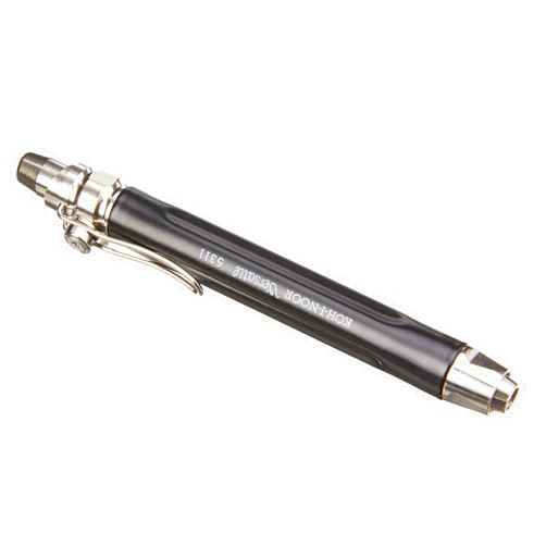 Koh-I-Noor Mechanical Hardtmuth Lead Holder with 5.6mm x 80mm Lead, Black with Clip, 1 Each (5311CN1005PK)