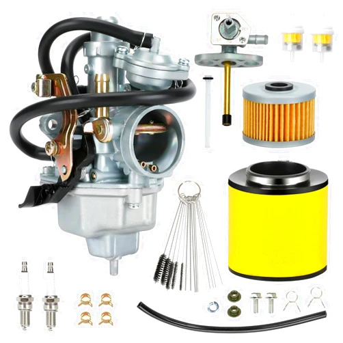 EOPOAYI Recon 250 Carburetor Carb Kit Compatible with TRX 250 TRX250 Fourtrax TRX250EX TRX250TM TRX250TE TRX250ES TRX250ER 1997-2001 2002-2007 ATV Quad 4 Wheeler Parts with Fuel Valve Petcock