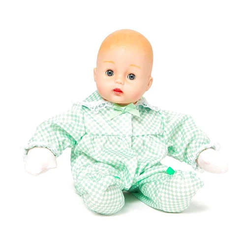 Madame Alexander 12-Inch Huggums Baby Doll, Mint Check, Light Skin Tone