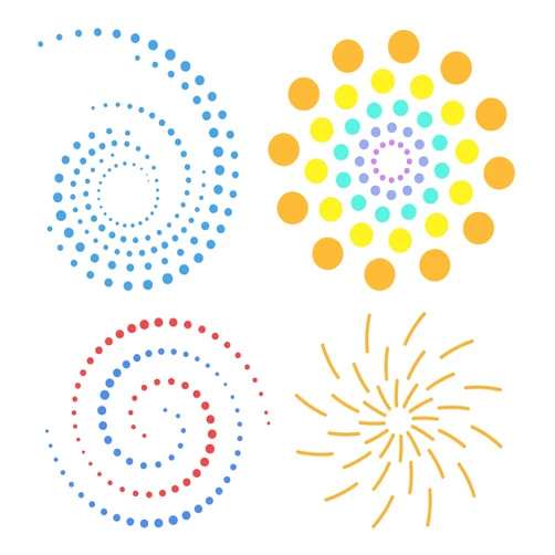 FINGERINSPIRE Dots Spiral Stencil 11.8x11.8inch Reusable Geometric Spiral Stencil Mandala Dot Painting Templates DIY Craft Decoration Stencil for Painting on Wall, Furniture, Wood and Paper