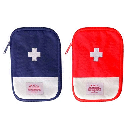 JIAKAI 2 Packs First Aid Bag,Empty First Aid Pouch,Mini Portable Medical Bag for Outdoor Camping Hiking Travel Emergency，Multifunction Emergency Medicine Storage Bag-7x5 inch