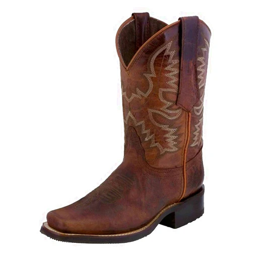 Hbeylia Women's Western Cowboy Cowgirls Boots With Side Zipper Vintage Embroidery Round Toe Chunky Low Heels Wide Mid Calf Boots For Women Riding