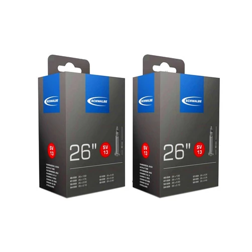 Schwalbe SV13 01150102C Inner Tubes 26 Inches Presta Valve (Pack of 2)