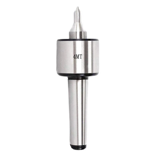 BestParts MT4 Triple Bearing Long Spindle Turning Revolving Live Center, Heavy Duty MT4 Live Center 60° Professional High Carbon Steel Accuracy 0.000197