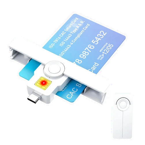 Rocketek USB C DOD Military USB Common Access CAC Smart Card Reader and ID CAC Card Reader,Compatible with Mac Os, Windows,Linux(Mini Foldable and Portable Type C) New