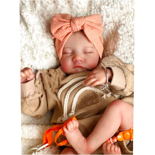 Pinky Reborn Baby Dolls Girl 19Inch Cloth Weighted Body Silicone Reborn Toddler DollLifelike Dolls That Look Real Child Toys with Outfit & Accessories