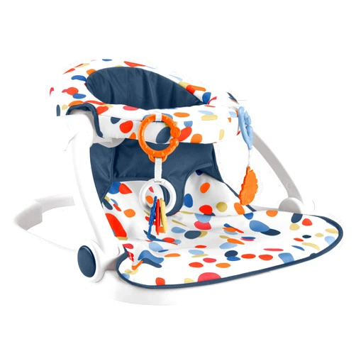 Fisher-Price Portable Baby Chair, Darling Dots Sit-Me-Up Floor Seat with BPA-Free Teether & Clacker Newborn Developmental Toys