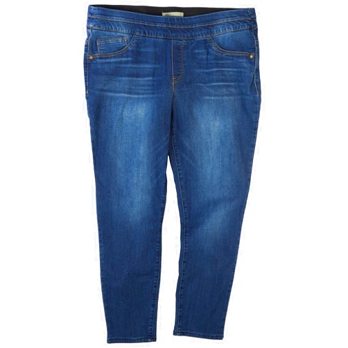 Democracy Womens 27 in. Ab-Tech Pull-On Jeans 16 Blue