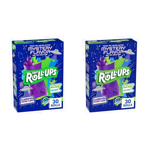 Fruit Roll Ups Fruit Roll-Ups Fruit Flavored Snacks, Mystery Flavor, Solar Melon, and Star Berry, 30 ct (Pack of 2)
