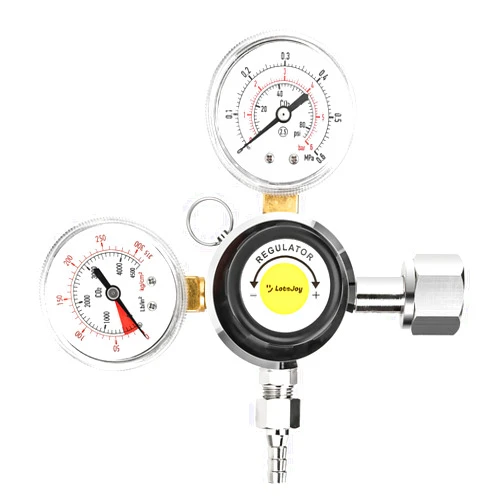 LotsJoy Primary CO2 Regulator CGA-320 Outlet, Warranted CO2 Regulator Beer With Safety Pressure Relief Valve, Beer Wine Soda Brew Setup CO2 Tank Regulator