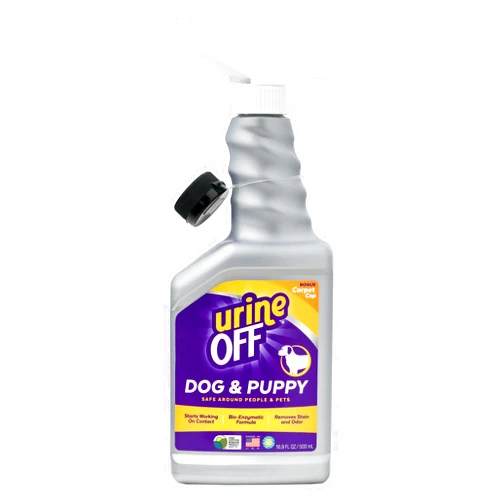 Urine OFF Puppy & Dog Odor & Stain Remover| Fresh Scent Carpet Cleaner Spray | Bio Enzymatic Stain & Urine Odor Remover | Pet Safe Cleaner | 16 oz.