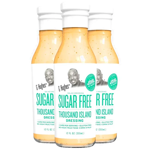 G Hughes Sugar Free Thousand Island Dressing - Keto Thousand Island Salad Dressings, Low Carb Thousand Island, Sugar Free Salad Dressing, Gluten Free Salad Dressings, Keto Dressings - 12 Oz. (3-Pack)