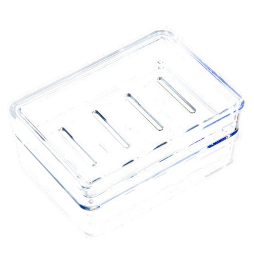 Youngever 4 Pack Soap Holders, Detachable Soap Dish, Soap Saver, Clear Bar Soap Holders for Shower, Sink Bathroom