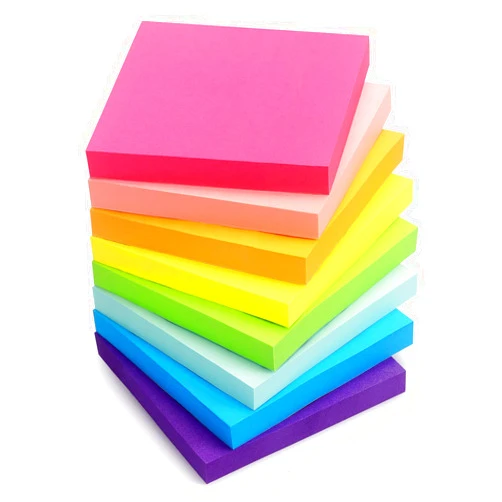 Eastern Wolf 8 Pads Sticky Notes 3x3 Self-Stick Notes 8 Bright Multi Colors Purple Sticky Notes, 90 Sheet/Pad