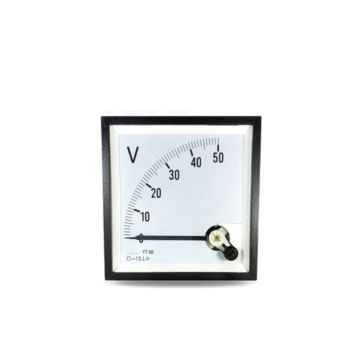 ATIUHIFR CP96 DC Voltmeter 5v 10v 15v 20v 30v 50v 75v 100v 150v 200v 300v Pointer Dc Voltage Installation Instrument Sq96 Dh96 90x90mm 1Pcs(30V)