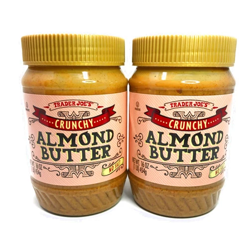 Trader Joe's Trader Joes Crunchy No Salt Almond Butter, 16 Ounce (Pack of 2)