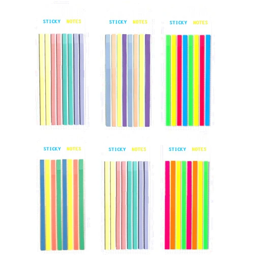 Potanro Sticky Long Tabs 6 Sheet Highlighter Tape 960 Pcs Translucent Sticky Notes Tabs for Annotating Books Bible Study Supplies