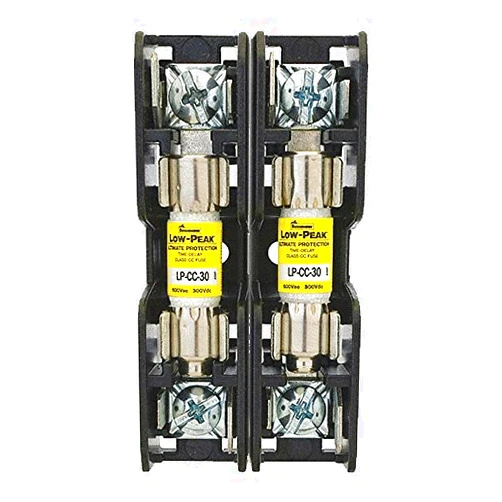 CAI - EATON BUSSMANN Eaton BUSSMANN 2-Pole Midget Fuse Block, AC: 600VAC, DC: 600VDC, 0 to 30A, Series AGU, BAF, BAN, FNM, FNQ, KTK, KLM