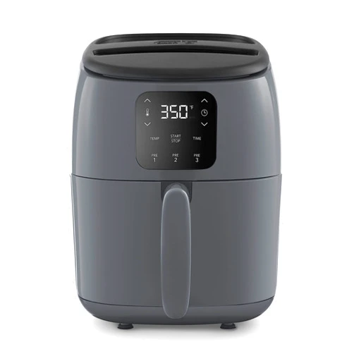 DASH Tasti-Crisp™ Electric Air Fryer Oven, 2.6 Qt., Grey – Compact Air Fryer for Healthier Food in Minutes, Ideal for Small Spaces - Auto Shut Off, Digital, 1000-Watt