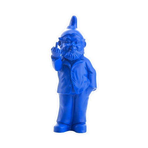 OTTMAR HORL Gnome Sculpture Decor - Flipping Middle Finger - Outdoor or Indoor Naughty Art Statue - Molded Plastic - Large 14.57