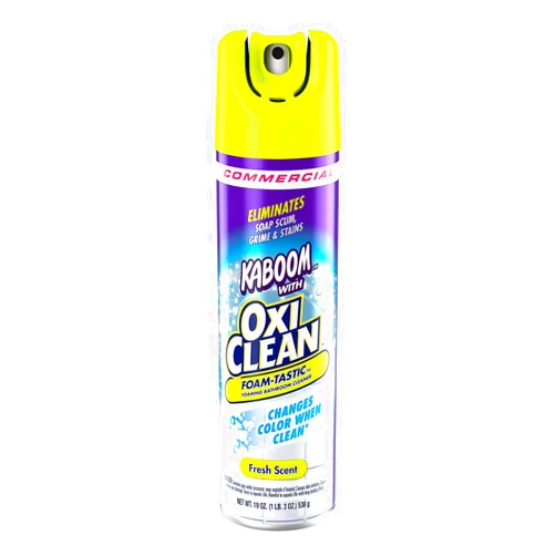 Kaboom 5703700071CT Foamtastic Bathroom Cleaner, Fresh Scent, 19 oz Spray Can, 8/Carton