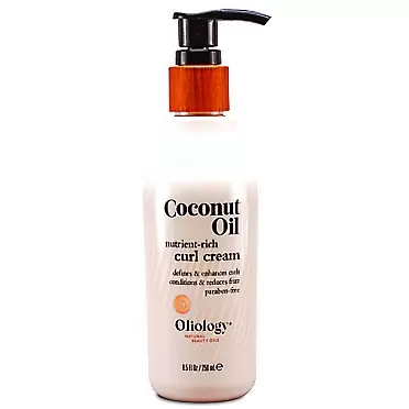 Oliology Coconut Oil Curl Cream - Defines & Enhances Curls & Waves | Botanically Infused | Conditions & Reduces Frizz | Made in USA, Cruelty Free & Paraben Free (8.5oz) 8.5 Fl Oz (Pack of 1)