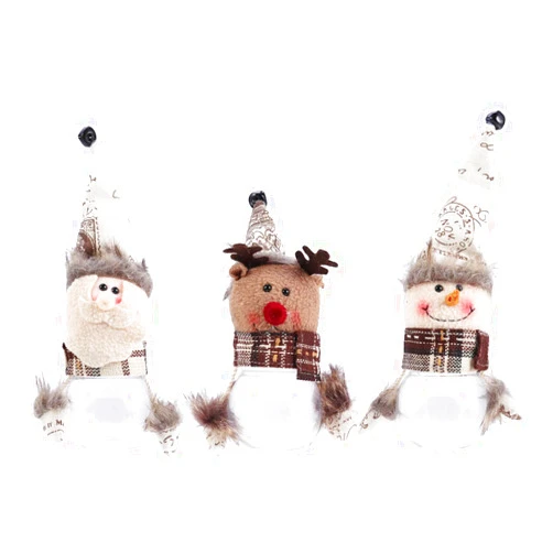 YeahiBaby 3Pcs Christmas Candy jar Xmas elk Santa Snowman Clear Plastic Candy jar Bottle Holder Party Decor Container