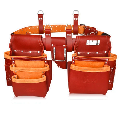TRUTUCH Premium Heavy Duty Grain Leather Tool Belt | Carpenter Tool Pouch for Handyman | Leather Tool Pouch | Tool Belt for Construction | Drywall Tool Belt | Framers | Electrician