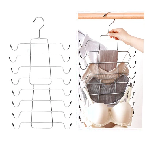 Dineda 2PACK Tank Top Hanger Bra Organizer Bra Hangers for Closet Organizer Hangers Shirt Space Saving Black