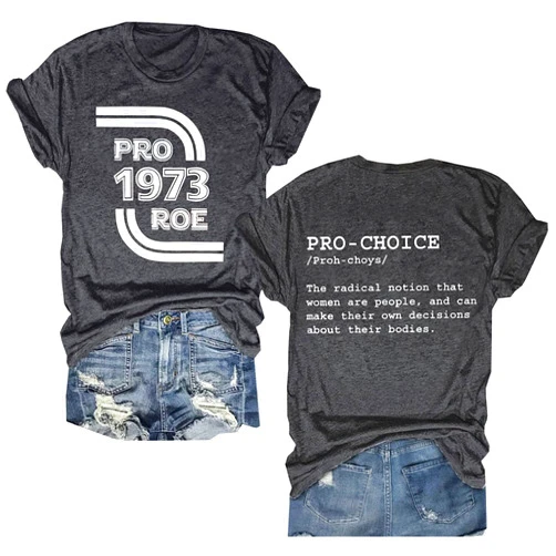 BOMYTAO Pro Roe 1973 Pro Shirts for Women Abortion Rights T-Shirts Roe v Wade Short Sleeve Casual Tops Tees