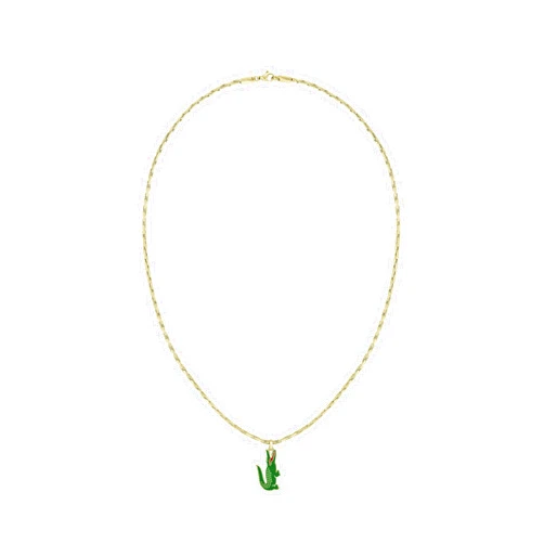 Lacoste Men's Arthor Jewelry Necklace, Stainless Steel, Rectangular Box Chain Necklace, Reversible Pendant, Fashionable