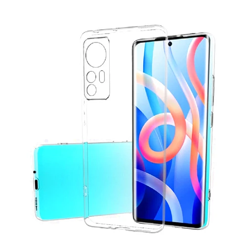Fnmisan Clear Silicone Case for Xiaomi Mi 12 5G, Back Protective Case Ultra Thin Soft Shock Absorption Scratch-Resistant Bumper Protective Case Flexible TPU Mobile Phone Case Transparent Case Cover