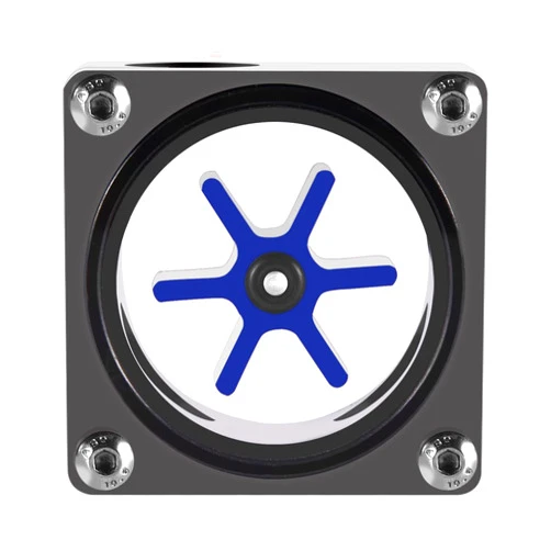 FOSA Flow Meter Indicator for PC Water Cooling System, G1/4 Threaded 6 Impeller 3 Ways Computer Water Flow Meter