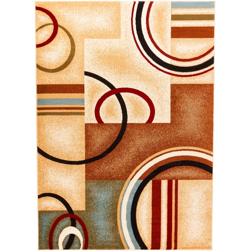 Well Woven Barclay Arcs & Shapes Ivory Modern Geometric 3'11'' x 5'3'' Area Rug