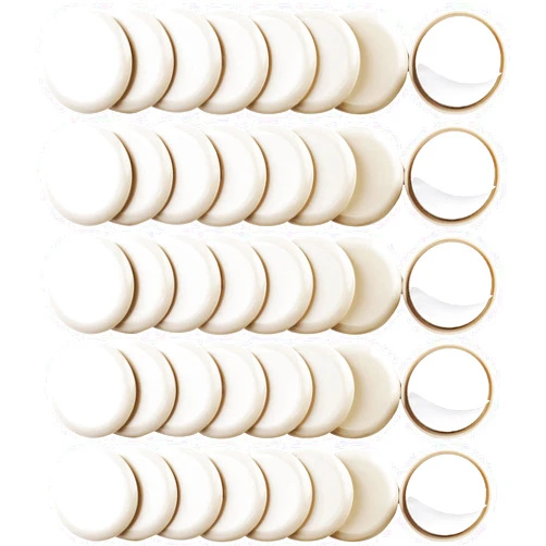 Liyic 40PCS 1-3/4in.Self Stick Carpet Sliders Self Adhesive Furniture Moving Slider for Carpet Slider,Self-Adhesive Furniture Slider,Moving Pads Moving Furniture Sliders,Furniture Mover Glides Glider