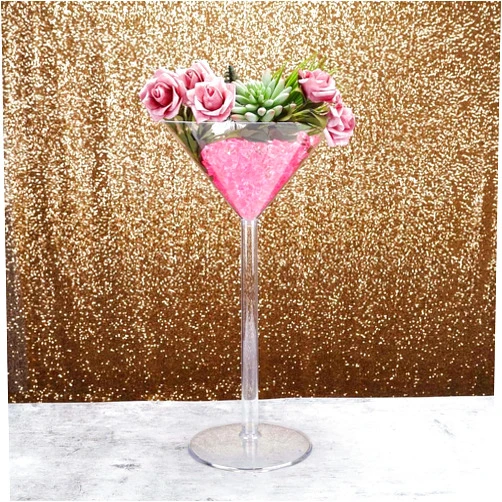 TABLECLOTHSFACTORY Wholesale Plastic Sturdy Centerpiece Martini Cup Stand Wedding Party Event Decoration - SET OF 4
