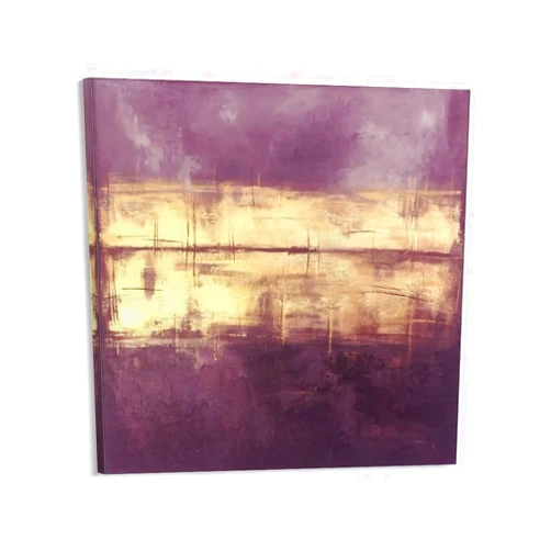 BGN Hand Painted Large Abstract Vivid Oil Painting Golden Art Gold Leaf Impressionist Palette Art Bedroom Bathroom Office Bar Wall Decor Paintings24x24inch(60x60cm)