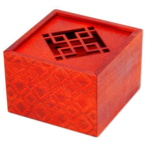 Bits and Pieces - The Emperor's Secret Puzzle Box - Wooden Brainteaser - Secret Compartment Brain Game for Adults - Stash Your Valuables