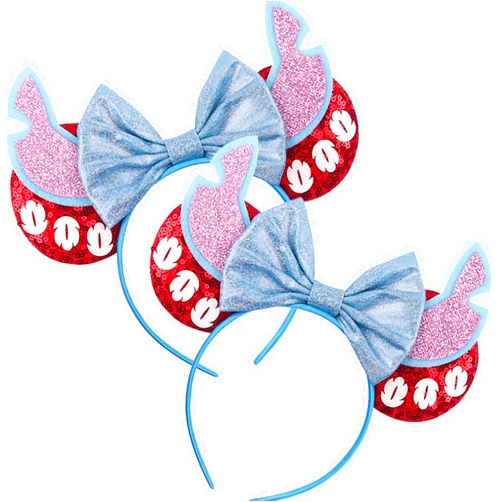 QEAGVJ 2pcs Mouse Ears Headbands Sequin Mouse Ears for Cosplay Costume Party Decorations Hair Accessories