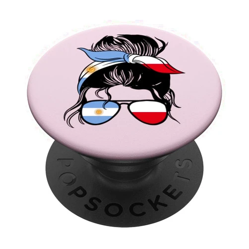Polska and Argentina Heritage Half Argentinian half Polish Argentina and Poland Roots PopSockets Swappable PopGrip