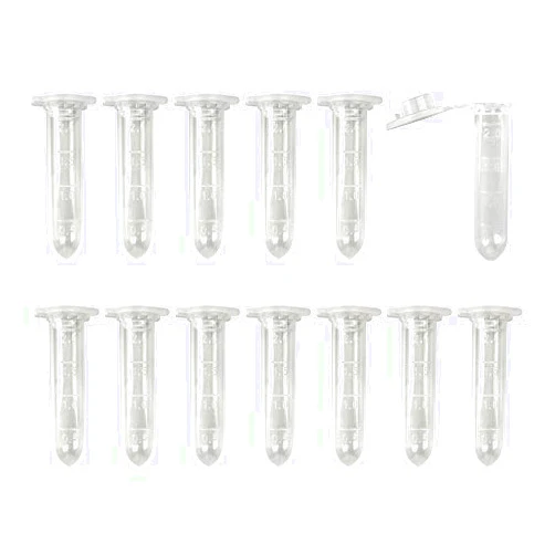 XIPEGPA Centrifuge Tubes 200 Pack 2ml Polypropylene Clear Graduated Mirco Test Tubes with Snap Cap for Sample Storage Container No-Leak