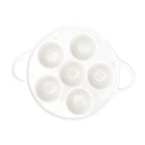 Cabilock 2 Pcs Bakeware Ceramic Snail Plate 6 Compartments Dish Conch Baking Tray Serving Plate Escargot Plates Snail Baking Dish Kitchen Gadget Escargot Dish for Kitchen Cooking Tool